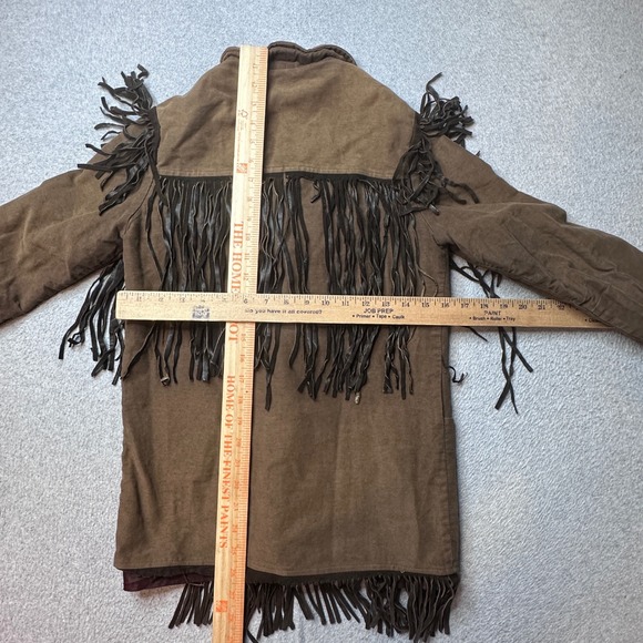 Womens Fringe Jacket Small Brown Western Suede Boho Cowgirl Vintage Style - Picture 6 of 10